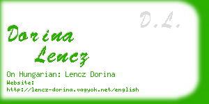 dorina lencz business card